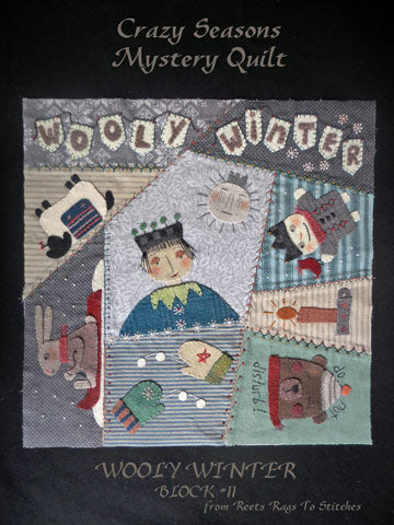 Crazy Seasons Quilt Block PRINTED PATTERN ONLY
