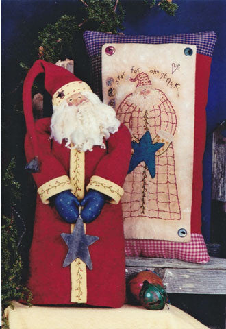 Star For Ole St. Nick Doll & Stitchery Pillow Pattern #RR53