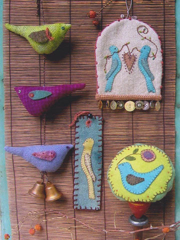 Little Bird Things Ornament, Pincushion, Bookmarker Pattern #RR117